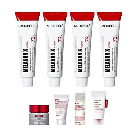 셀러허브 1 메디필 멜라논 엑스크림 30ml x4 + 미니 4종 (톡스크림.앰플.클렌징오일.베리어크림)