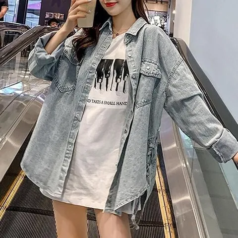 셀러허브 1 [HYIJP3T8_4B]nottun 여성 데님 청남방