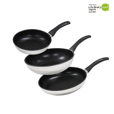 리빙아트 디오바코 인덕션가능 스텐레스 코팅후라이팬세트 3종(후20+28+궁28)