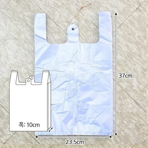 셀러허브 생활리빙 200p 비닐봉투(연청색-2호)/문구점판매용 팬시