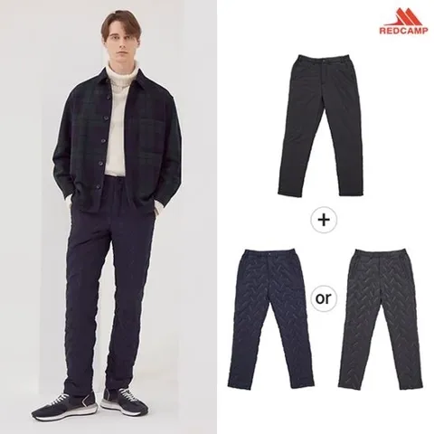 [레드캠프]남성 볼케이노 히트 패딩팬츠 2종SET(센)