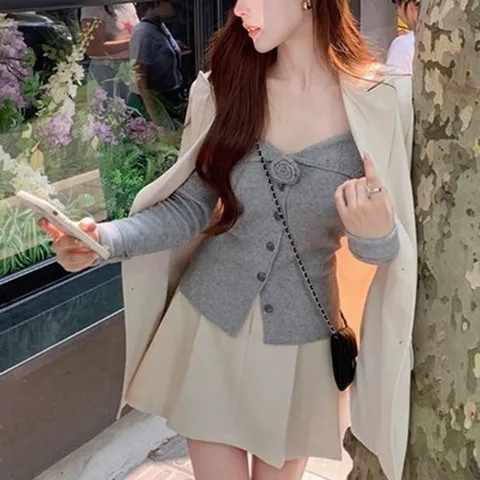 오너클랜 인기상품 패션스타일 오프 코사지 플라워 투웨이 가디건 숄더 [WFLSF7T260621]