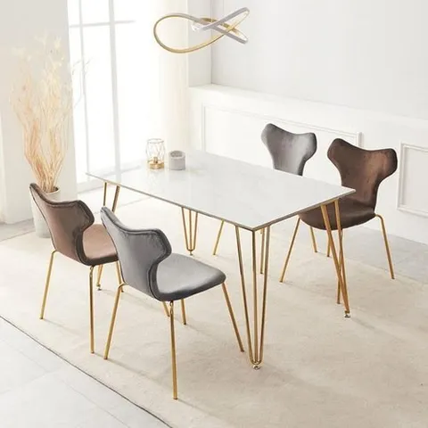 셀러허브 1 [RGM89O89]엔틱오피스 크리나A 4인 세라믹 식탁세트 가구