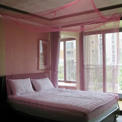 기타 핑크 심플 사각 모기장 (대형) 침대 천장 거실 침실 (WEFEE61)