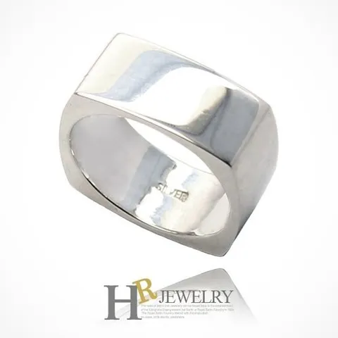 패션플러스 [호림쥬얼리] 실버92.5정.품)두께감이좋은(HR)실버 클레식 네모 반지(NO.20058)