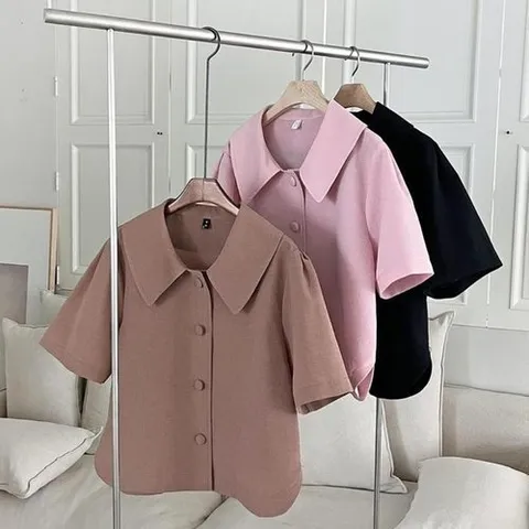 셀러허브 패션 여자 여름 러블리 와이드카라 자켓 블라우스_3