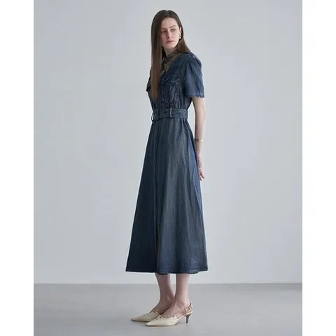 르니앤맥코이 버터플 벨트세트 데님 원피스