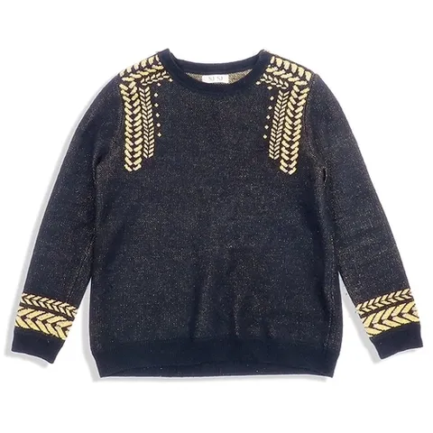 [시스템]고이비토 중고명품  블랙컬러 숄더 집업 장식 여성용 니트