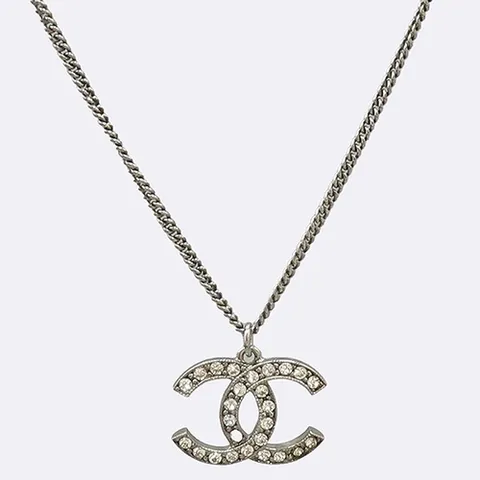 샤넬 고이비토 중고명품 Chanel(샤넬) COCO로고 크리스탈 장식 커스텀 진주 장식 목걸이