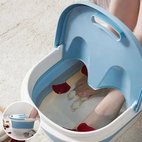 셀러허브 패션 [QN2V6V91_58]접이식 발 욕조 족욕 실외용 기 블루