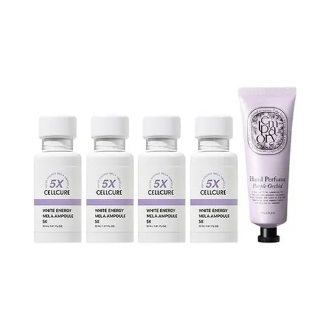 셀러허브 1 셀큐어 화이트 에너지 멜라앰플 5X 30ml x4 + WB 퍼퓸 핸드크림 70ml