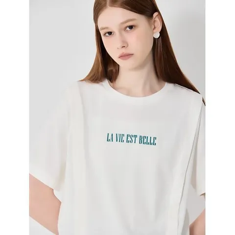 르오트 홈쇼핑방송/르오트(LeOT)]  컨템포러리 레터링 패널 리오셀 반팔 티셔츠 (택가격: 59800원)