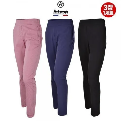 패션플러스 [기타 BRAND]  아리스토우  여성 여름 쿨 허리밴드 스판바지 3종1세트 CA3647475