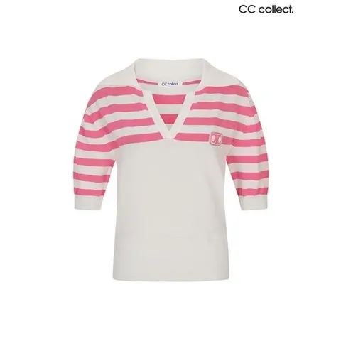 CC콜렉트 오버핏 카라 반팔니트 C242KSK043PK1_P419596850
