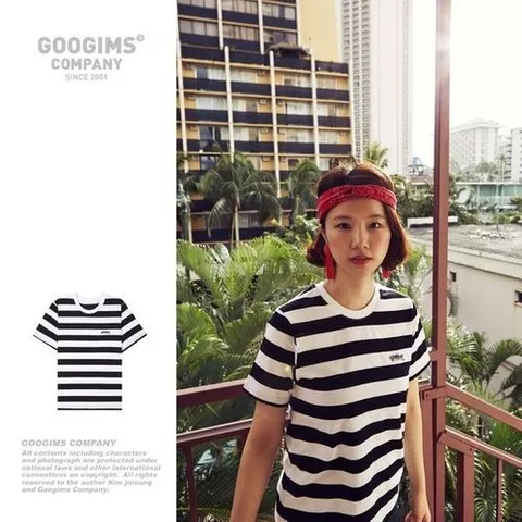 0734WBK 스트라이프 반팔티셔츠 G18MMRT317_P060324625