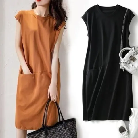 셀러허브 패션 [오노마] ONM 여성 출근룩 허리사선 포켓 미들 원피스