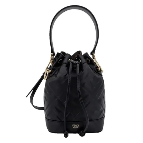 펜디 26SS 몬트레조 FF 로고 미니 버킷백 블랙 8BS093 ANWT F0KUR