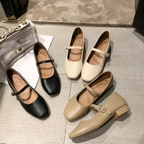 옷자락 여자 스트랩 3컬러 베이직 평평한 슈즈