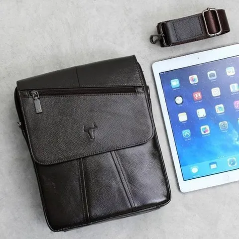 셀러허브 패션 [QN9WYU23_58]크로스 가죽 직장인 남자가방 회사 -블랙