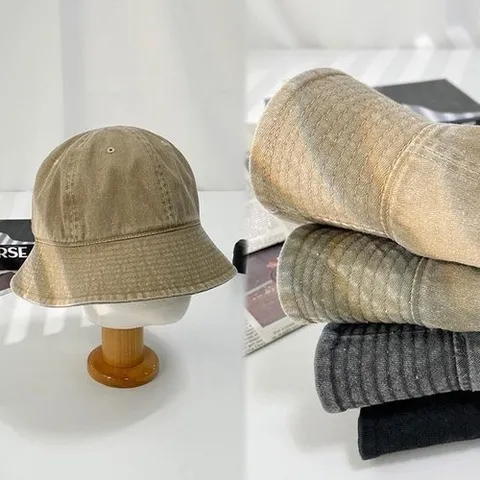 셀러허브 패션 [잇백잇슈] 빈티지워싱육각버킷 사이즈조절 국내제작