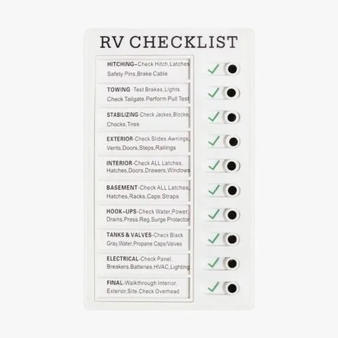 셀러허브 패션 플라스틱 체크 트 보드 캠핑카 오늘할일 점검표