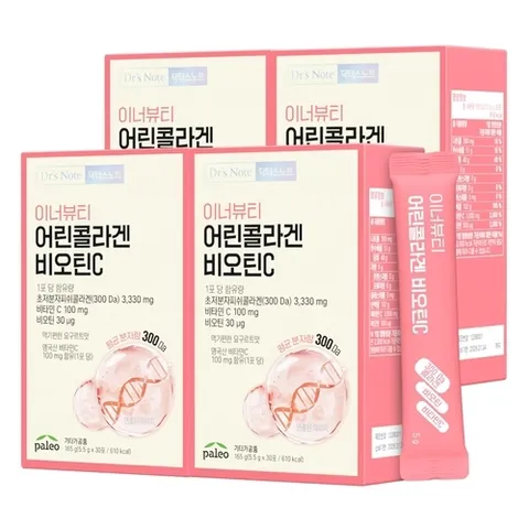 팔레오 닥터스노트 이너뷰티 어린콜라겐 비오틴C 30포 4박스