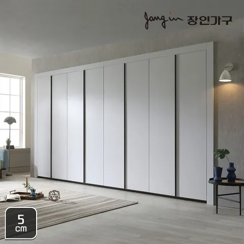 장인가구 유니크 베이직 엠보매트 여닫이붙박이장 5cm