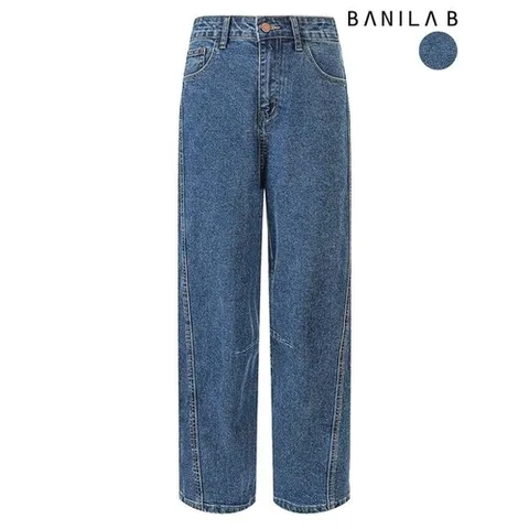 바닐라비 여성 다트 데님 배기팬츠_P407146231