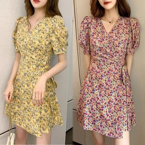 셀러허브 패션 [잇백잇슈] 플라워무늬랩원피스 화려한 산뜻 봄패션 (14697790)