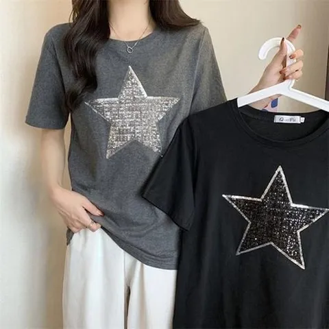 셀러허브 패션 [라일리여성의류] Rly LS81400 스팽글 별 포인트 데일리 라운드 (44243373)