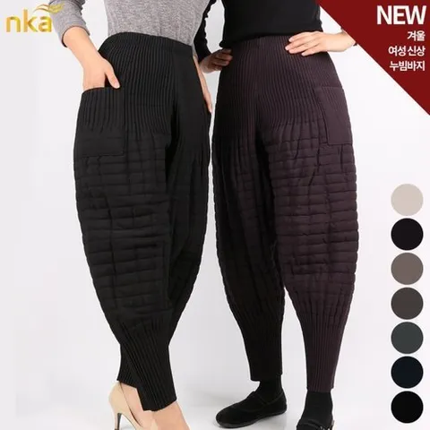 패션플러스 [NK아울렛] 엔케이아울렛 NKD겨울여성고급누빔바지 여자 홈웨어 마실룩 데일리 국내제작