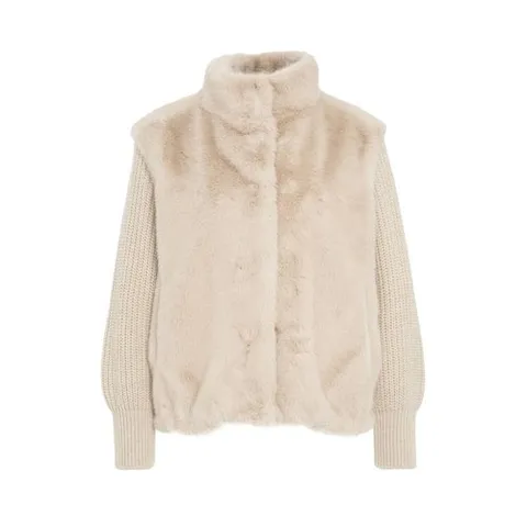 HERNO 25FW 리조트 RESORT 퍼 니트 자켓 베이지 GC00072DR 12624 1985