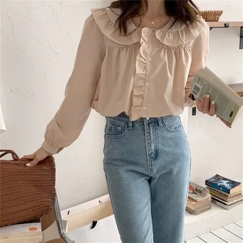 디에이치 러플 퍼프 2color 블라우스_P318459898