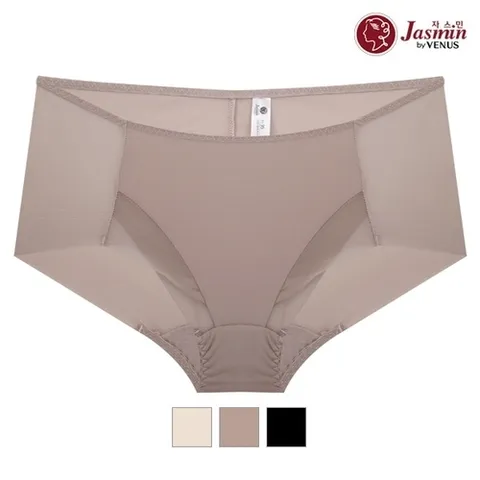 비너스 자스민 [자스민 비너스] 비너스 더블 망사 헴 삼각팬티 (LB,DB,BK/90-100) JPT8004H