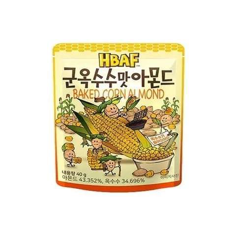 셀러허브 식품 HBAF 바프 군옥수수맛 아몬드 40g x2SET(SH) (46605439)