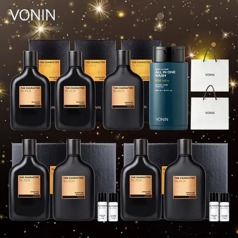 엘지생활건강 [보닌]남성 기초 베스트 패키지(스킨 4병+에멀젼 3병+올인원 워시 1개+쇼핑백 2장)