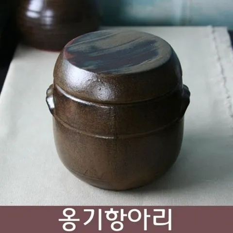 기타 고품질 옹기 일자형 항아리 단지(소) 500ml 옹기 항아리 단지 용기 김치통 냉장고보관용기 W0252C0
