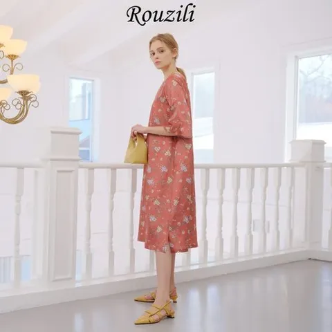 MARZO 카리나 풍기인견 원피스 핑크_P323038388