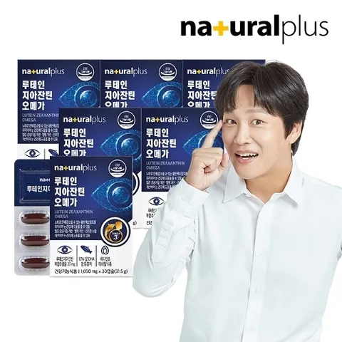 내츄럴플러스 [T]내츄럴플러스 차태현 루테인 지아잔틴 오메가3 30캡슐 6박스 / 빌베리 비타민B 비타민E 아연