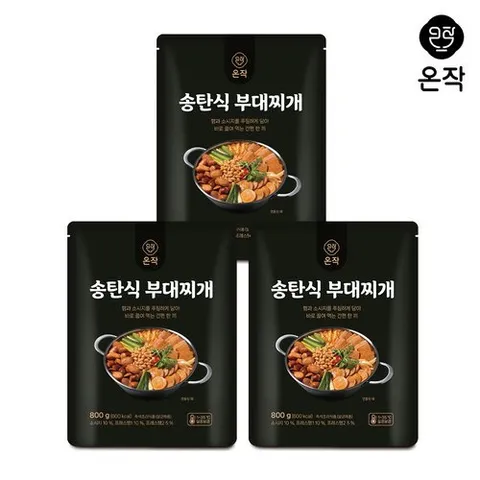 온작 송탄식 부대찌개 800g 3팩