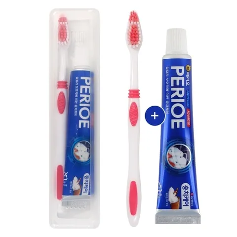 엘지생활건강 페리오 캐비티 휴대용세트 칫솔+치약50g /여행용