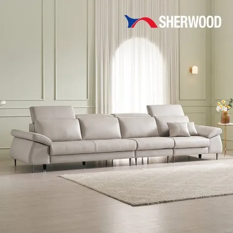 쉐우드가구 카밀라 6인용 이태리 천연통가죽 기능성 소파