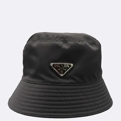 프라다 고이비토 중고명품 Prada(프라다) 1HC137 블랙 리나일론 삼각로고 버킷 모자 - S
