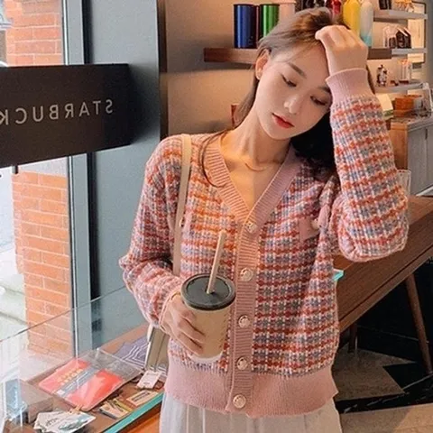 셀러허브 패션 [라일리여성의류] Rly 여성가디건 골드버튼 트위드 가디건 (49602844)