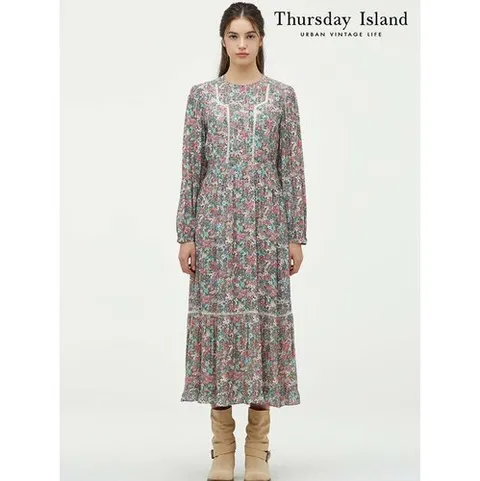 써스데이아일랜드 Thursday Island] 레이스 믹스 원피스(T246MOP153W)