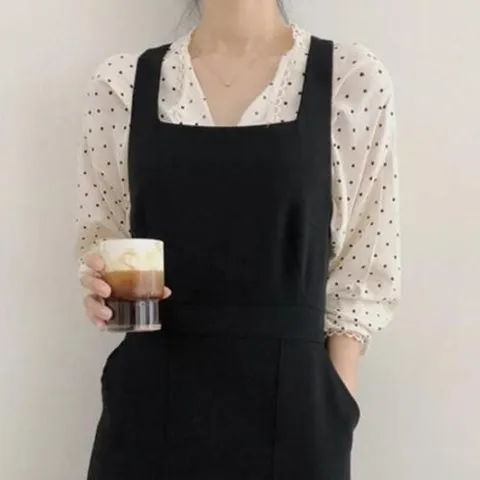 셀러허브 1 [XBFI67L1_56]멜빵원피스 코디 땡땡이 선택 F29002