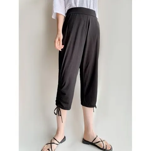 르찌나 여자 조거 배기 면 스판 7부 반바지 카이라1_P323046366