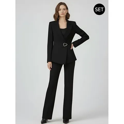 비비드 시크릿가너 VIVID SET 여성 모던 정장자켓+정장팬츠 세트_P317638532