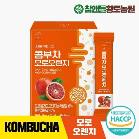 참앤들황토농원 데이앤 콤부차 모로오렌지 5g 30포 1박스