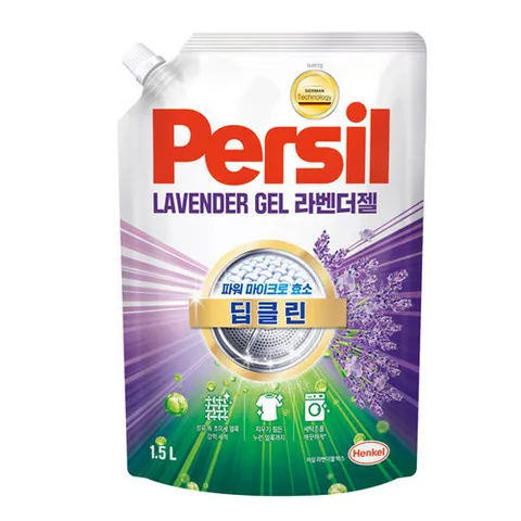 퍼실 헨켈 퍼실 세탁세제 라벤더젤  1.5L 리필X1개 일반드럼겸용